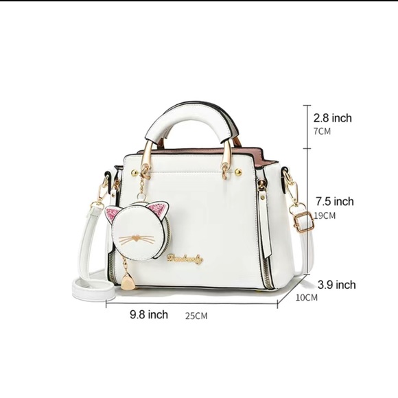 🌺 Darbaoly Crossbody Purse 👛 w/ kitty 🐱 Coin wallet in Purple ✨NWT - Picture 3 of 3